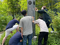 大隈侯雉子橋記念碑清掃