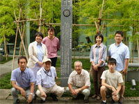 7月20日大隈重信候・雉子橋邸跡記念碑の清掃